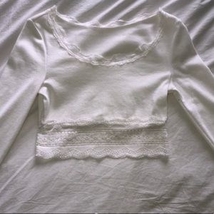 Lace white long sleeve